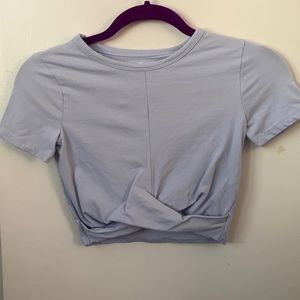 Hollister Crossover Baby Tee, Light Blue, Size XS